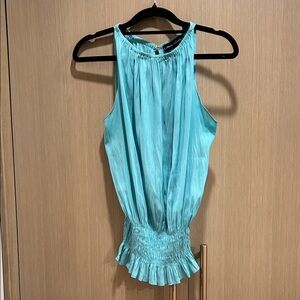 Catherine Malandrino Aqua Sleeveless Top